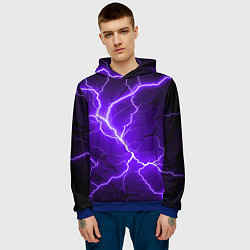 Толстовка-худи мужская Color purple black, цвет: 3D-синий — фото 2