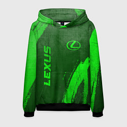 Толстовка-худи мужская Lexus - green gradient вертикально, цвет: 3D-черный