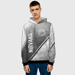 Толстовка-худи мужская Nirvana - grey gradient вертикально, цвет: 3D-черный — фото 2