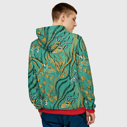 Мужская толстовка Сафари микс / 3D-Красный – фото 4