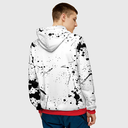 Мужская толстовка Monster energy брызги красок / 3D-Красный – фото 4