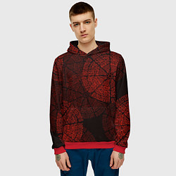 Толстовка-худи мужская Древне-не-древние узоры, цвет: 3D-красный — фото 2