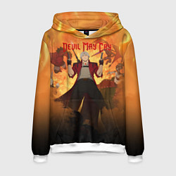 Толстовка-худи мужская Devil May Cry персонажи, цвет: 3D-белый