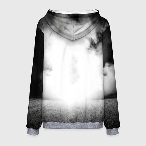 Мужская толстовка Трековый велосипед в дыму / 3D-Меланж – фото 2