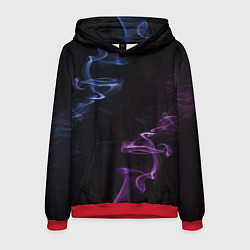 Толстовка-худи мужская Color black blue pink, цвет: 3D-красный