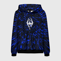 Толстовка-худи мужская Skyrim blue energy, цвет: 3D-черный