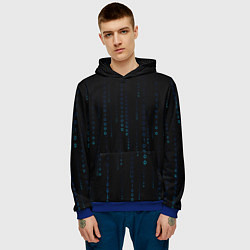 Толстовка-худи мужская Color black blue, цвет: 3D-синий — фото 2