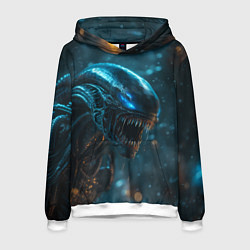 Толстовка-худи мужская Alien space, цвет: 3D-белый