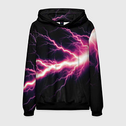 Толстовка-худи мужская Lightning pink, цвет: 3D-черный