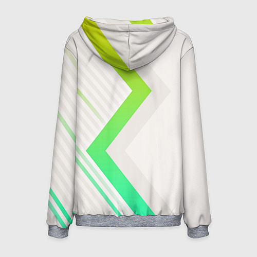 Мужская толстовка Color white line green / 3D-Меланж – фото 2