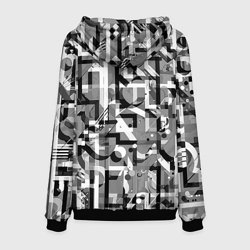 Мужская толстовка Серый объёмный эффект / 3D-Черный – фото 2