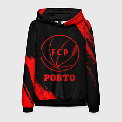 Толстовка-худи мужская Porto - red gradient, цвет: 3D-черный