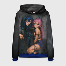 Толстовка-худи мужская Ситлали и Оророн, цвет: 3D-синий