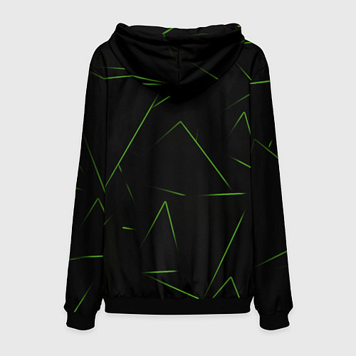 Мужская толстовка Color green line / 3D-Черный – фото 2