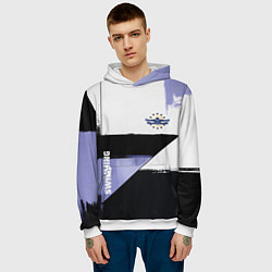Толстовка-худи мужская Плавание спортивное, цвет: 3D-белый — фото 2