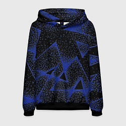 Толстовка-худи мужская Triangles with dots, цвет: 3D-черный
