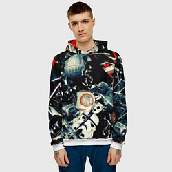 Толстовка-худи мужская Звездные войны персонажи, цвет: 3D-белый — фото 2