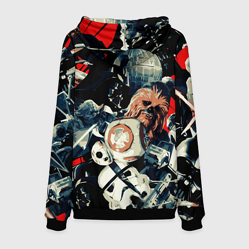 Мужская толстовка Звездные войны персонажи / 3D-Черный – фото 2