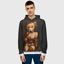 Толстовка-худи мужская Ёимия, реализм, цвет: 3D-белый — фото 2