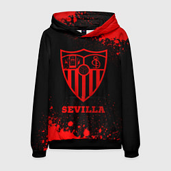 Толстовка-худи мужская Sevilla - red gradient, цвет: 3D-черный