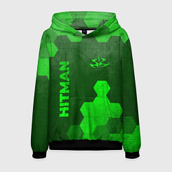 Мужская толстовка Hitman - green gradient вертикально