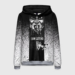 Толстовка-худи мужская Я легенда 2, цвет: 3D-меланж