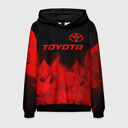 Толстовка-худи мужская Toyota - red gradient посередине, цвет: 3D-черный