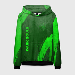 Толстовка-худи мужская Dark Souls - green gradient вертикально, цвет: 3D-черный