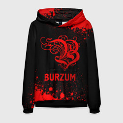 Толстовка-худи мужская Burzum - red gradient, цвет: 3D-черный
