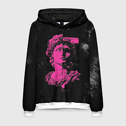 Толстовка-худи мужская Скульптура гранж арт, цвет: 3D-белый