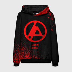 Толстовка-худи мужская Linkin Park 2024 - red gradient, цвет: 3D-черный