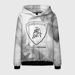 Толстовка-худи мужская Lamborghini - white gradient, цвет: 3D-черный