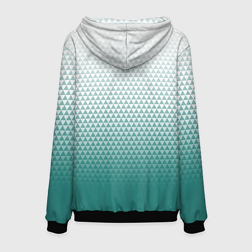 Мужская толстовка Анахайм Дакс - зеленая геометрия / 3D-Черный – фото 2