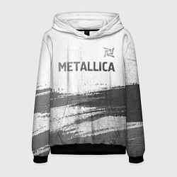 Толстовка-худи мужская Metallica - white gradient посередине, цвет: 3D-черный