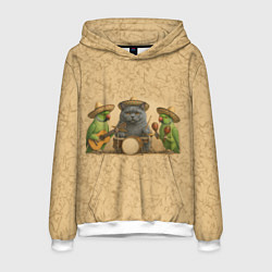 Толстовка-худи мужская Надежды маленький оркестрик, цвет: 3D-белый