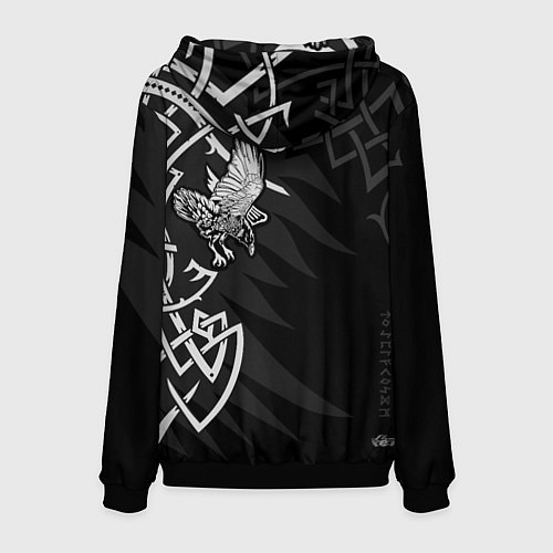Мужская толстовка Верные спутники Одина / 3D-Черный – фото 2