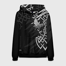 Толстовка-худи мужская Верные спутники Одина, цвет: 3D-черный