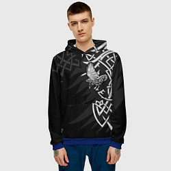 Толстовка-худи мужская Верные спутники Одина, цвет: 3D-синий — фото 2