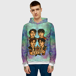 Толстовка-худи мужская Astro в стиле татуировки, цвет: 3D-белый — фото 2