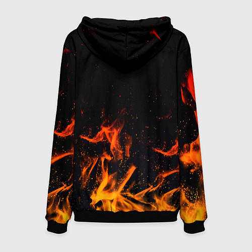 Мужская толстовка Monster energy orange fire / 3D-Черный – фото 2