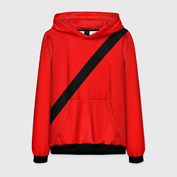 Толстовка-худи мужская Ремень безопасности, красный, цвет: 3D-черный