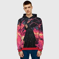 Толстовка-худи мужская Bones в мантии со звездами, цвет: 3D-красный — фото 2