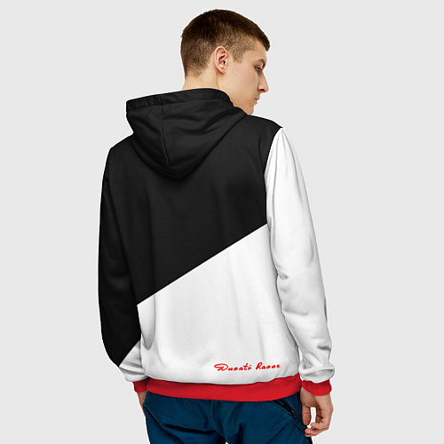 Мужская толстовка Ducati Racer / 3D-Красный – фото 4