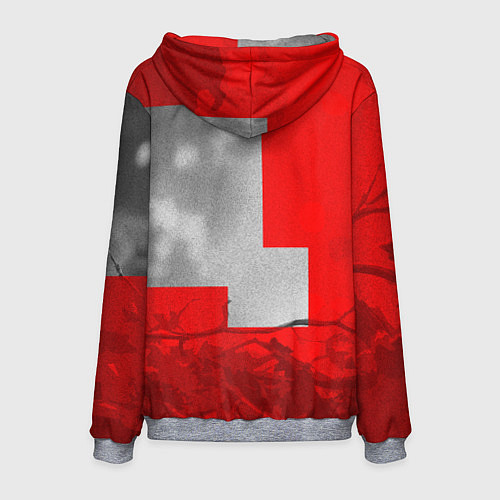 Мужская толстовка Бурый резвый кролик / 3D-Меланж – фото 2