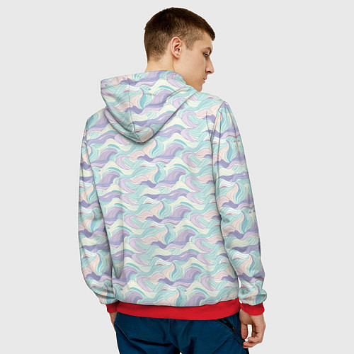 Мужская толстовка Зайчик с венком из цветов на голове / 3D-Красный – фото 4