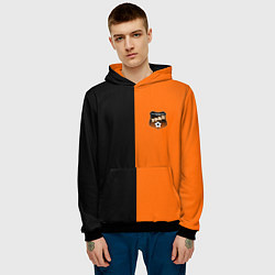 Толстовка-худи мужская ФК Урал - два цвета, цвет: 3D-черный — фото 2