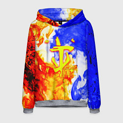 Толстовка-худи мужская Doom битва огня, цвет: 3D-меланж