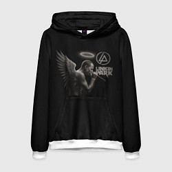Толстовка-худи мужская Честер Беннингтон - LP angel, цвет: 3D-белый