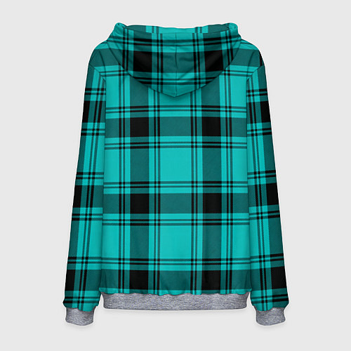 Мужская толстовка Checkered blue / 3D-Меланж – фото 2