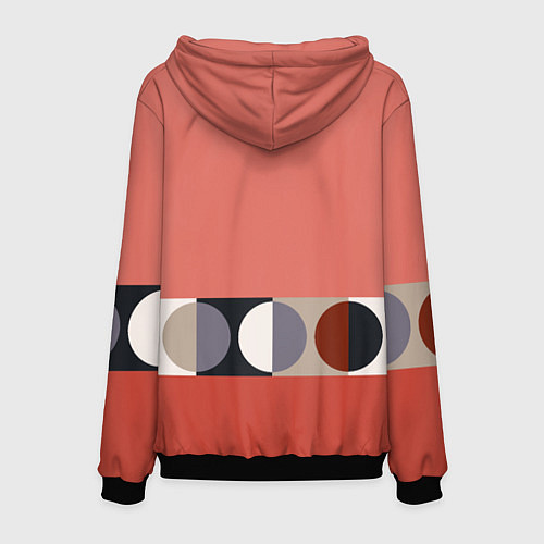 Мужская толстовка Луна Малевича розовый томат / 3D-Черный – фото 2